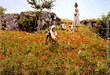 Picking Poppies, Sora by Viggo Christian Frederick Pedersen